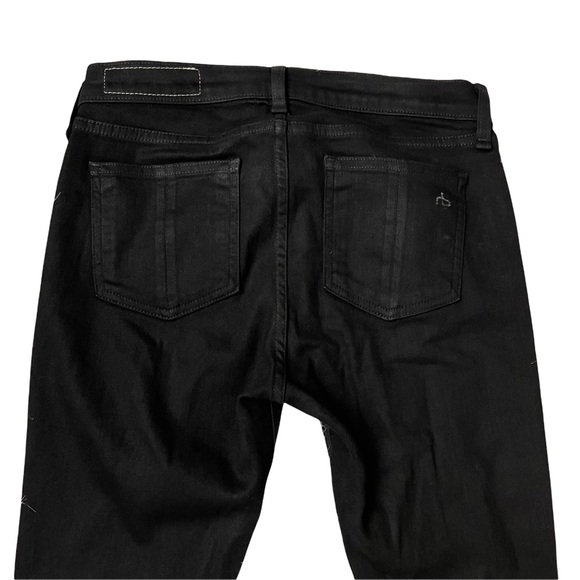 RAG & BONE BLACK COATED SKINNY JEANS LEGGINGS SIZE 27 W1502K520 - Picture 8 of 11